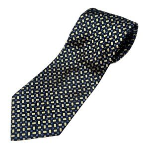 Tommy Hilfiger Navy Blue & Gold Silk Tie